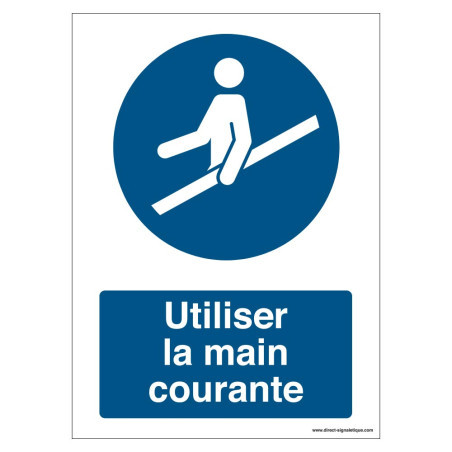 Signalétique Obligation Main Courante ISO 7010 | Zone-Print