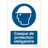Casque de Protection Obligatoire | Panneau de Sécurité M014