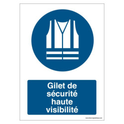 Signalétique Obligation Gilet Haute Visibilité | ISO EN 7010