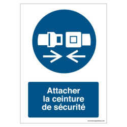 Panneau Obligation Attacher Ceinture Sécurité | ISO 7010