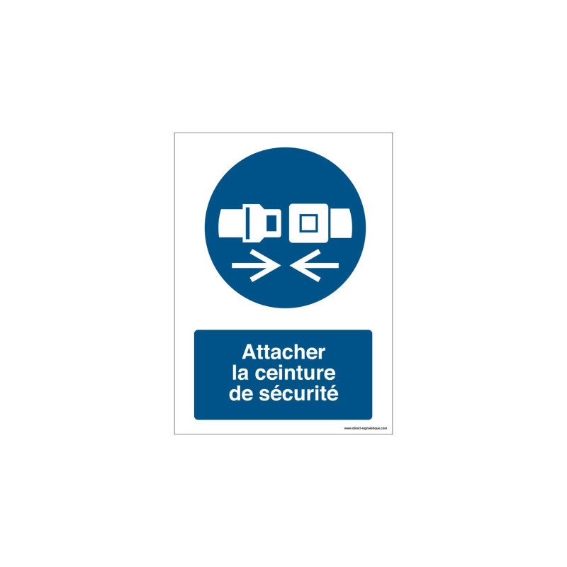Panneau Obligation Attacher Ceinture Sécurité | ISO 7010