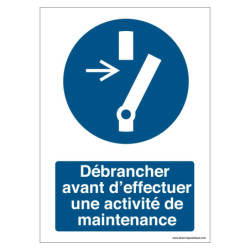 Signalétique Sécurité Maintenance | Déconnexion Énergie ISO 7010