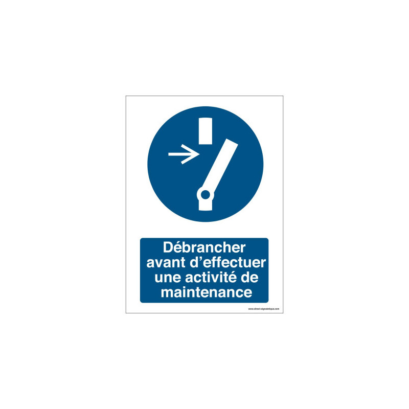 Signalétique Sécurité Maintenance | Déconnexion Énergie ISO 7010
