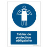 Signalétique Obligation Tablier Protection ISO 7010