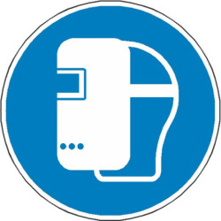 Panneau Obligation Masque Soudage ISO 7010 | Zone-Print.fr