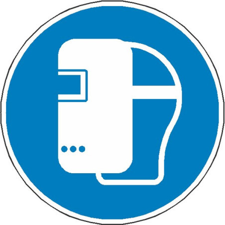 Panneau Obligation Masque Soudage ISO 7010 | Zone-Print.fr