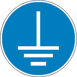 Panneau Mise à la Terre Obligatoire ISO 7010 - Sécurité Pro