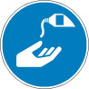 Panneau Obligation Crème Protection Mains ISO 7010 M022