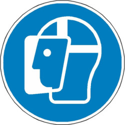 Panneau Visière Protection Obligatoire ISO 7010 M013