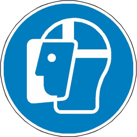 Panneau Visière Protection Obligatoire ISO 7010 M013