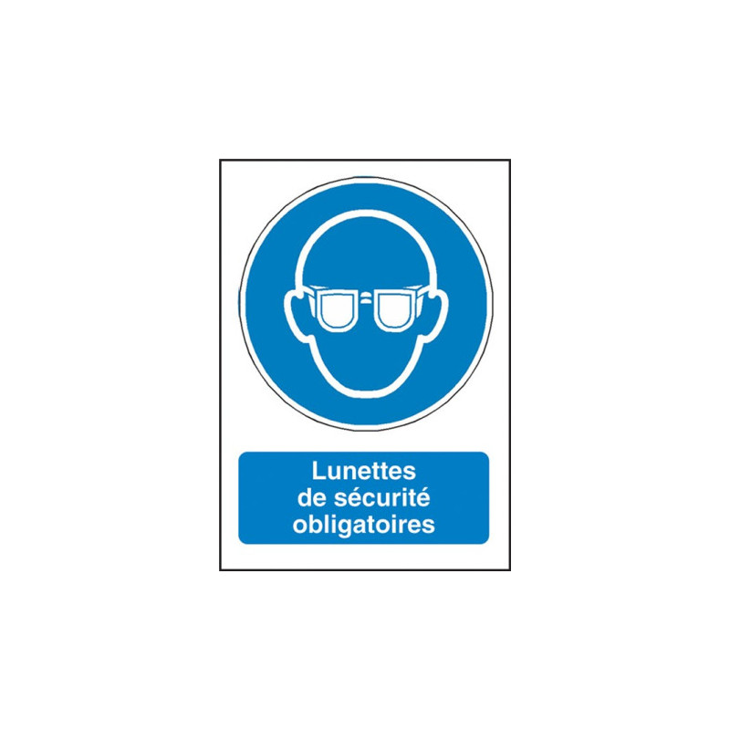 Panneau Obligation Lunettes de Sécurité | Zone-Print.fr