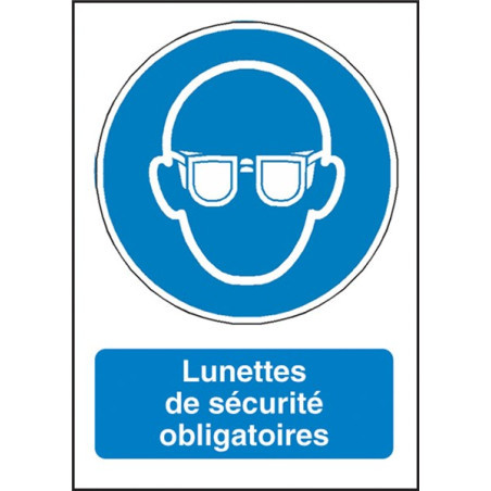 Panneau Obligation Lunettes de Sécurité | Zone-Print.fr