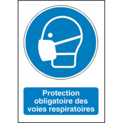 Panneau Obligatoire Protection Respiratoire | Signalétique Ind. | M016F