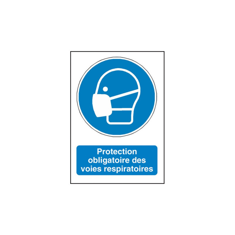 Panneau Obligatoire Protection Respiratoire | Signalétique Ind. | M016F