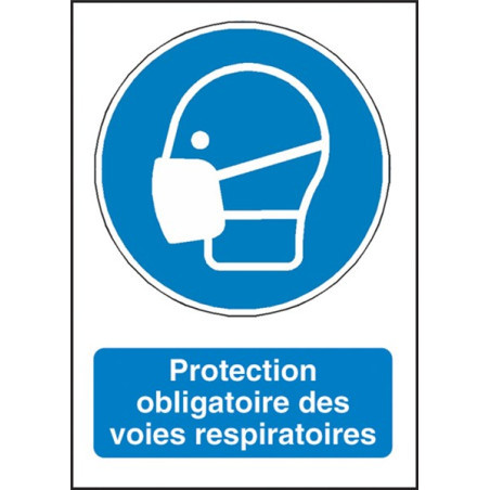 Panneau Obligatoire Protection Respiratoire | Signalétique Ind. | M016F