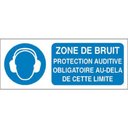 Panneau Protection Auditive Obligatoire | Zone Bruit | Zone-Print