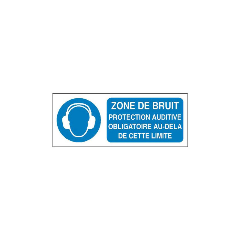 Panneau Protection Auditive Obligatoire | Zone Bruit | Zone-Print