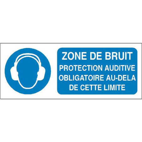Panneau Protection Auditive Obligatoire | Zone Bruit | Zone-Print