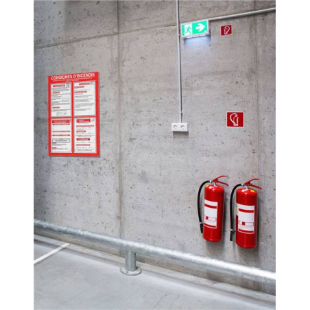 Panneau Consigne Incendie R.4227-37 | Sécurité Pro Zone-Print