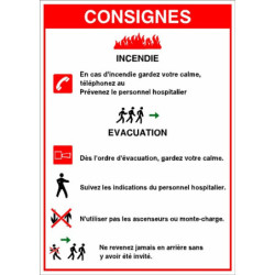 Panneau Consignes Incendie & Évacuation | Zone-Print.fr