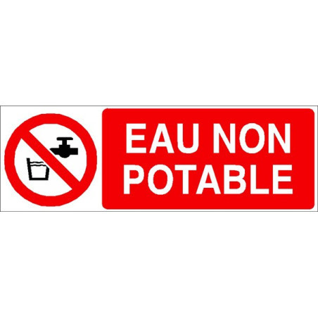 Panneau Eau Non Potable | Signalétique Industrielle Zone-Print