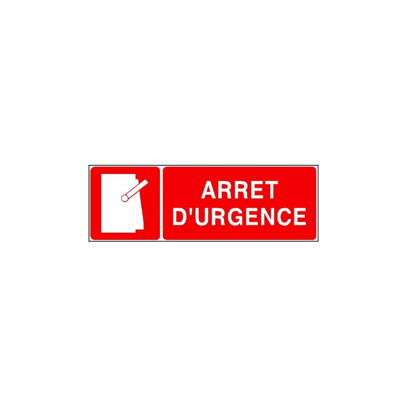 Etiquette Arrêt d'Urgence | Signalétique Industrielle - Zone-Print