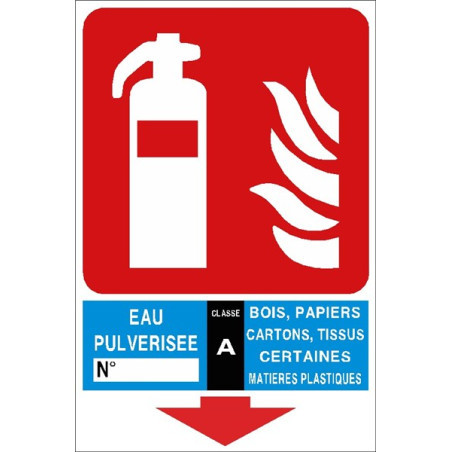 Signalétique Extincteur Classe A - Conforme | Zone-Print.fr