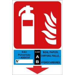 Étiquette Extincteur Classe AB | Signalétique Incendie Pro