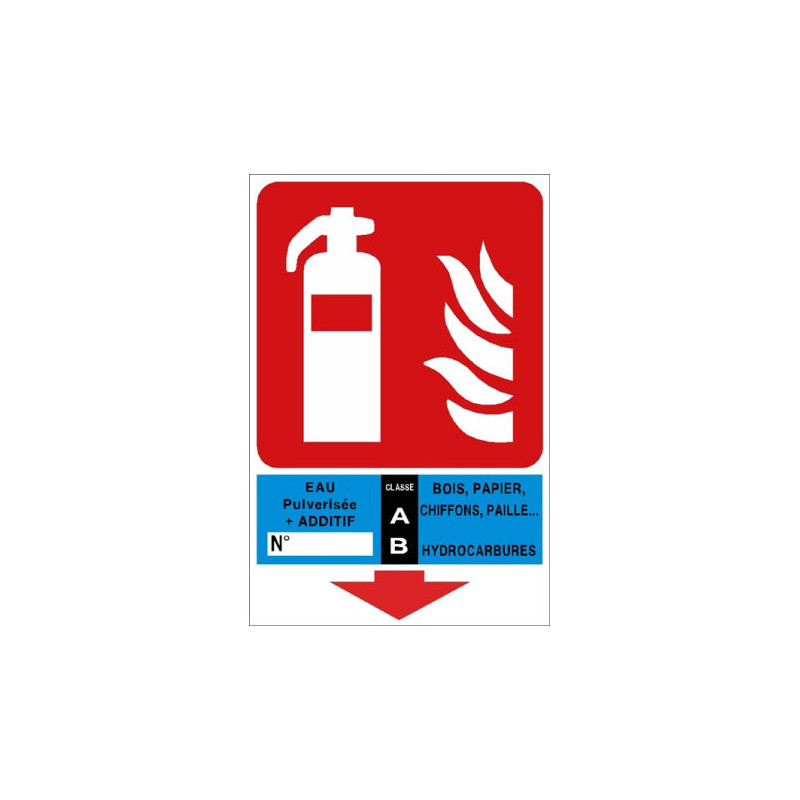 Étiquette Extincteur Classe AB | Signalétique Incendie Pro