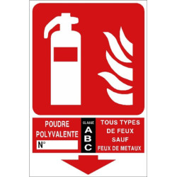 Étiquette Extincteur ABC | Signalétique Incendie Pro Zone-Print