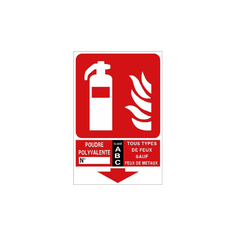 Étiquette Extincteur ABC | Signalétique Incendie Pro Zone-Print