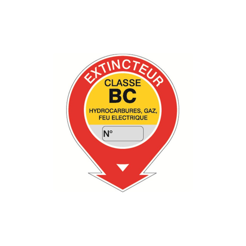 Étiquette Extincteur Classe BC Pro | Signalétique Incendie