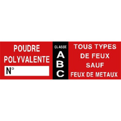 Étiquettes Extincteur ABC - Signalétique Incendie Pro | Zone-Print