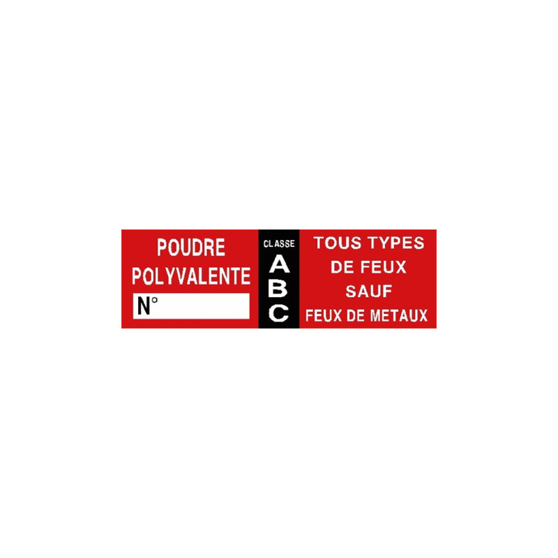 Étiquettes Extincteur ABC - Signalétique Incendie Pro | Zone-Print