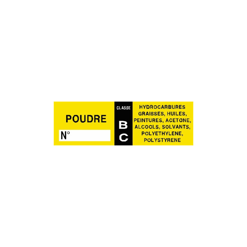 Étiquette Extincteur BC | Signalétique Incendie Pro - Zone-Print