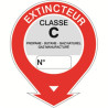Signalétique Extincteur Classe C | Feux de Gaz | Zone-Print.fr
