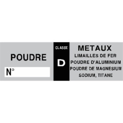 Étiquettes Extincteur D | Signalétique Incendie B2B Pro