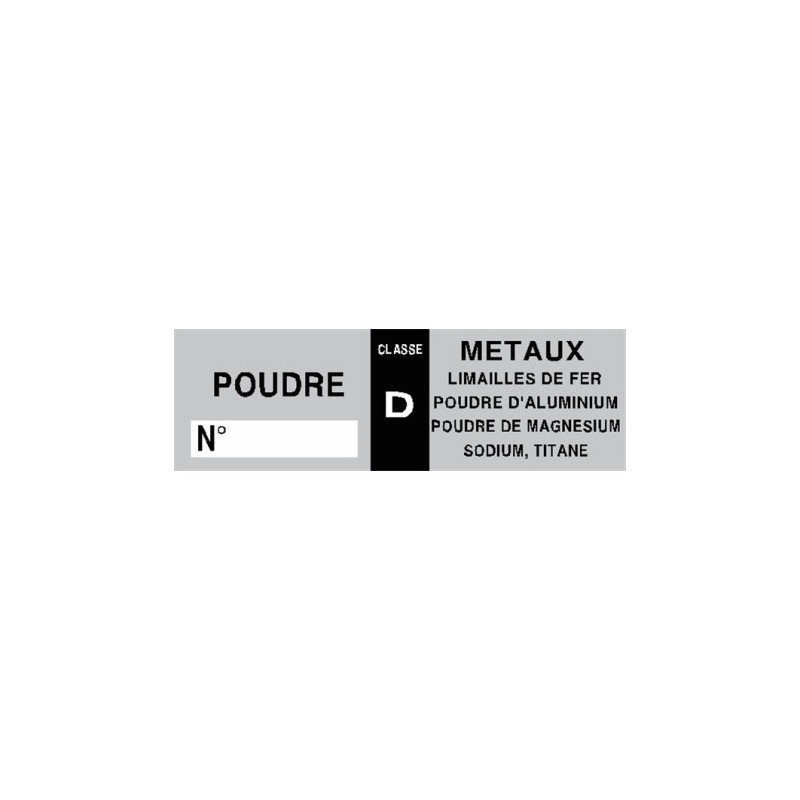 Étiquettes Extincteur D | Signalétique Incendie B2B Pro