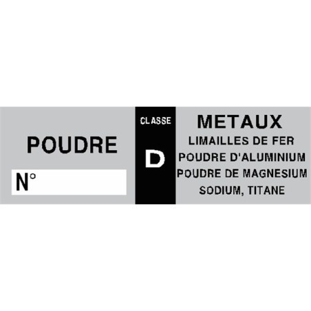 Étiquettes Extincteur D | Signalétique Incendie B2B Pro