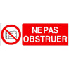 Panneau Ne Pas Obstruer | Signalétique Sécurité Industrielle