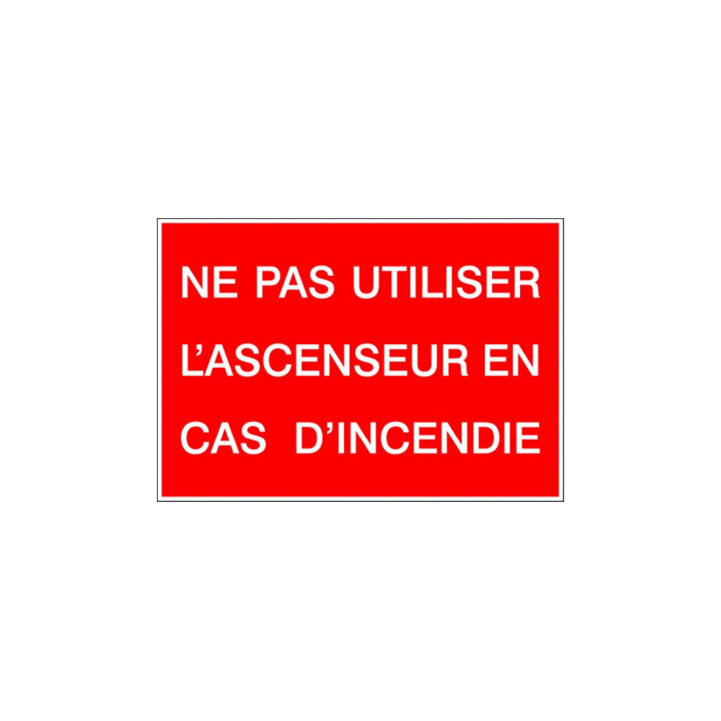 Panneau Interdiction Ascenseur Incendie | Sécurité ERP