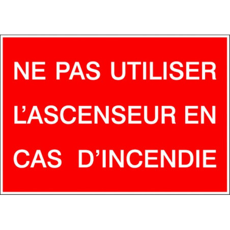 Panneau Interdiction Ascenseur Incendie | Sécurité ERP