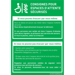Consignes Sécurité Espaces d'Attente Pro PVC A4 | Zone-Print