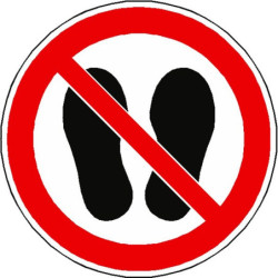 Panneau Interdiction Marcher/Stationner | ISO 7010 | Zone-Print