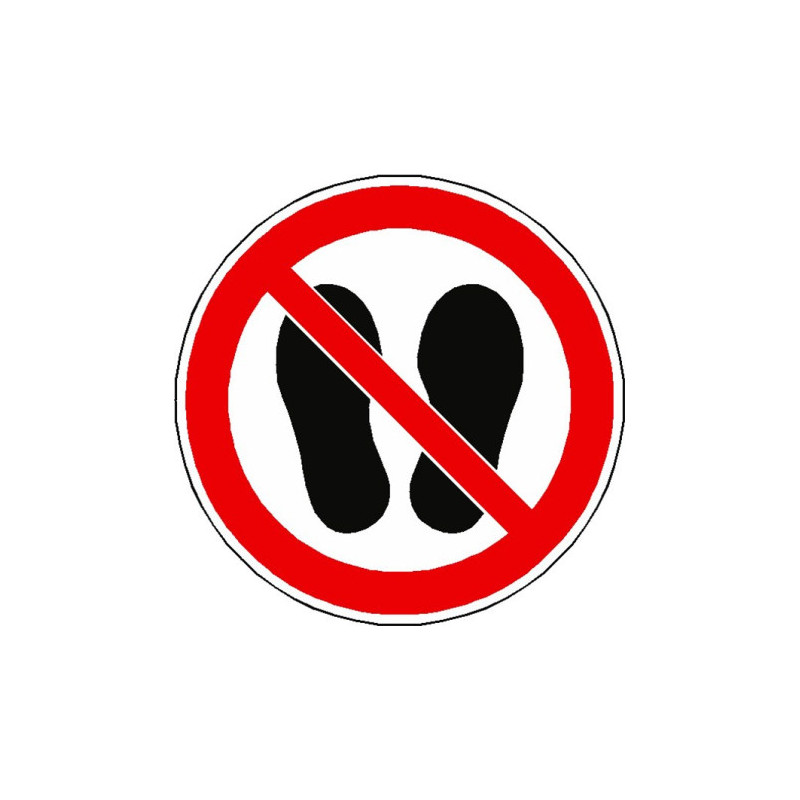 Panneau Interdiction Marcher/Stationner | ISO 7010 | Zone-Print
