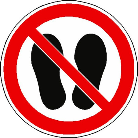 Panneau Interdiction Marcher/Stationner | ISO 7010 | Zone-Print