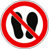 Panneau Interdiction Marcher/Stationner | ISO 7010 | Zone-Print