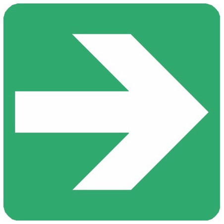 Panneau Sortie de Secours Flèche Gauche ISO 7010 - Zone-Print