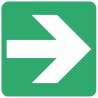 Panneau Sortie de Secours Flèche Gauche ISO 7010 - Zone-Print