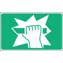 Signalétique Accès Urgence - Briser pour Accéder | Zone-Print